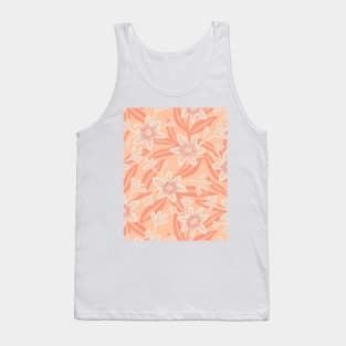 Abstract passiflora flowers in peach fuzz Tank Top